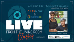 Advertisement for Arts Now virtual art classes