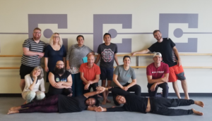 Group photo of students in dance class